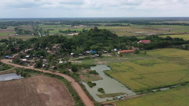 The ancient Funan sites of Angkor Borei and Phnom Da is a hill and the name for the first art style period in pre-Angkorian times,in Takeo, Cambodia, close to the border to Vietnam