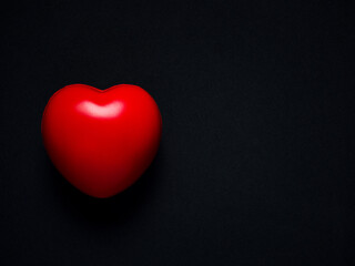 Red heart. Love, care, and Valentine Day concept.