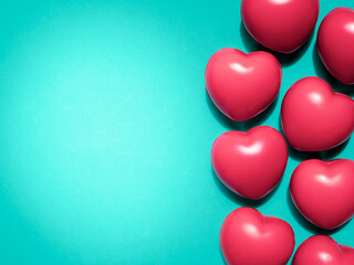 Pink heart. Love, care, and Valentine Day concept.