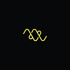 Minimal elegant monogram art logo. Outstanding professional trendy awesome artistic N NN initial based Alphabet icon logo. Premium Business logo gold color on black background