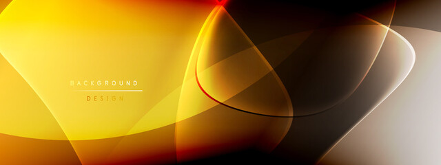 Vector abstract background - liquid bubble shapes on fluid gradient with shadows and light effects. Shiny design template for text