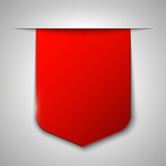 Stock shortcut red tab. illustration