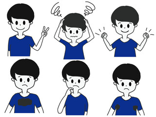 モノクロ　男の子　