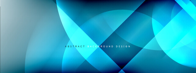 Obraz premium Vector abstract background - circle and cross on fluid gradient with shadows and light effects. Techno or business shiny design templates for text