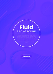 Abstract Fluid 3D Background with Liquid Modern Shapes . Isolated Vector Elements 