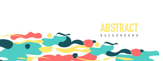 Trendy liquid style shapes abstract design, dynamic vector background for placards, brochures, posters, web landing pages, covers or banners