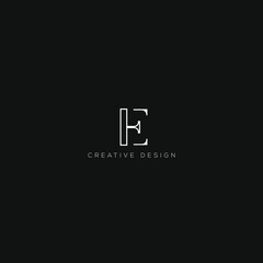 Abstract letter E logo design. Creative,Premium Minimal emblem design template. Graphic Alphabet Symbol for Corporate Business Identity. 