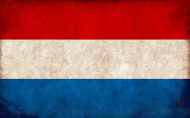 Grunge country flag illustration / Netherlands