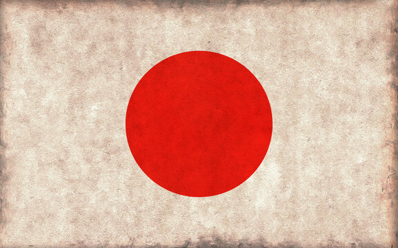 Grunge country flag illustration / Japan
