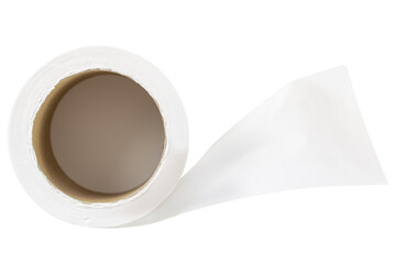 Toilet paper or rolls tissue isolated on white background.