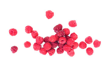 Raspberry isolated on the white background.