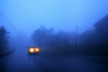 Foggy season at mahabaleshwar, maharashtra, india,