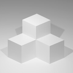 3차원 그래픽 진열대 흰색