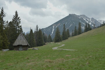 Poland Tatra Mountains. Views from Rusinowa Polana. Cloudy sky. © Tomek