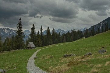 Poland Tatra Mountains. Views from Rusinowa Polana. Cloudy sky. © Tomek