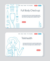 Vector concept illustration for telehealth and telemedicine.