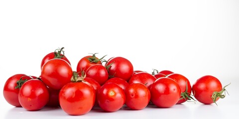 Red tomato raw ripe vegetable for food isolated on white,  ingredient.