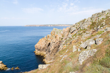 Cape Pointe du Raz, France. Scenic cliffs on the Atlantic coast