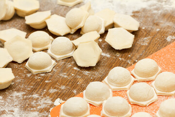 Cooking making ravioli, Italian cuisine