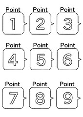 ポイント　アイコン　シンプル　セット