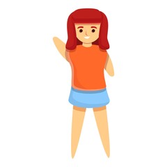 Woman doll icon. Cartoon of woman doll vector icon for web design isolated on white background