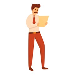 Office investigator icon. Cartoon of office investigator vector icon for web design isolated on white background