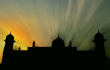 Naklejka premium silhouette of a mosque
