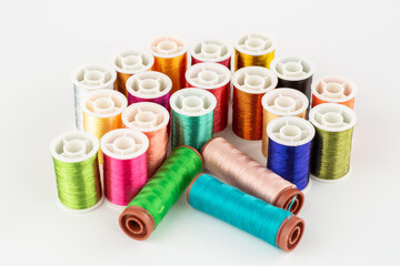 Colorful thread reels
