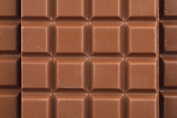 Delicious milk chocolate as background, closeup view