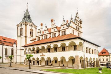 Fototapeta premium View at the Old Town Hall at the Master Pavol Square in Levoca, Slovakia