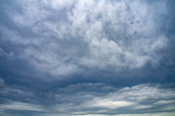 Naklejka na ściany i meble Blue sky with white clouds movement in the sky