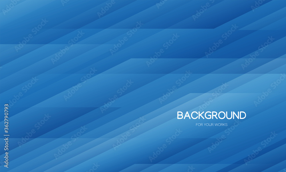 Aufkleber Abstract background vector illustration. Blue gradient with transparent geometric shape.