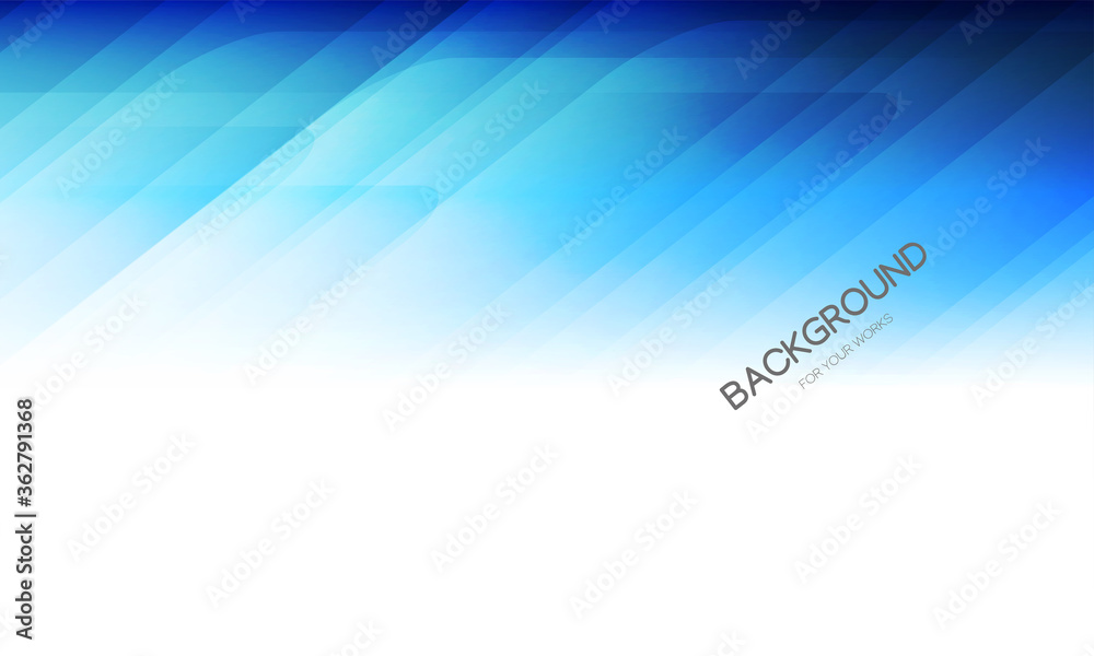 Fototapete abstract background vector illustration. gradient blue with transparent geometric shapes.