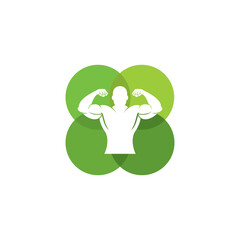 green fitness logo , gym logo
