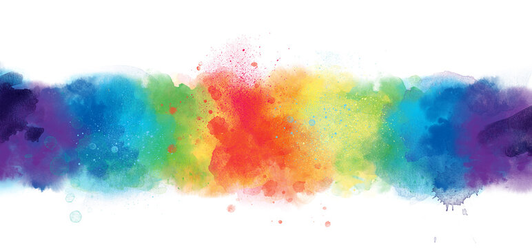 Aquarelle watercolor background banner frame with watercolor texture and splash