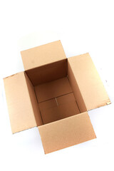 empty open cardboard box
