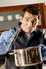 Man cooking in the kitchen