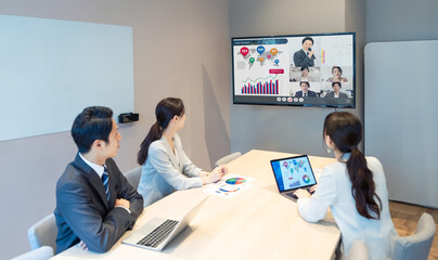 テレビ会議　ビデオ会議　テレミーティング　ウェビナー