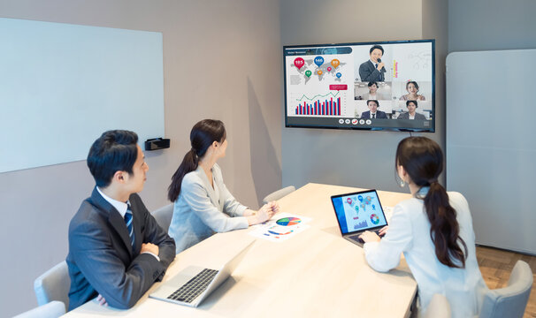 テレビ会議　ビデオ会議　テレミーティング　ウェビナー