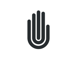 Hand vector design. Hindu, yoga hand vector illustration.  Hand vector illustration. 