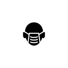 mask on face icon vector symbol template