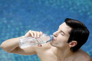 Man drinking water