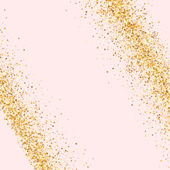 Gold Circle Vector Pink Background. Modern Dust 