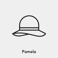 pamela icon vector sign symbol