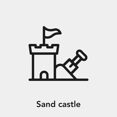 sand castle icon vector sign symbol