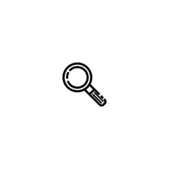 magnifying glass icon. Vector illustration of magnifying glass 