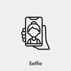 selfie icon vector sign symbol