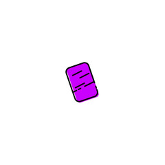 eraser icon. vector  illustration of eraser