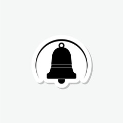 Bell sticker Icon isolated on gray background