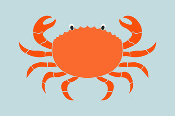 Vector illustration of a red crab.